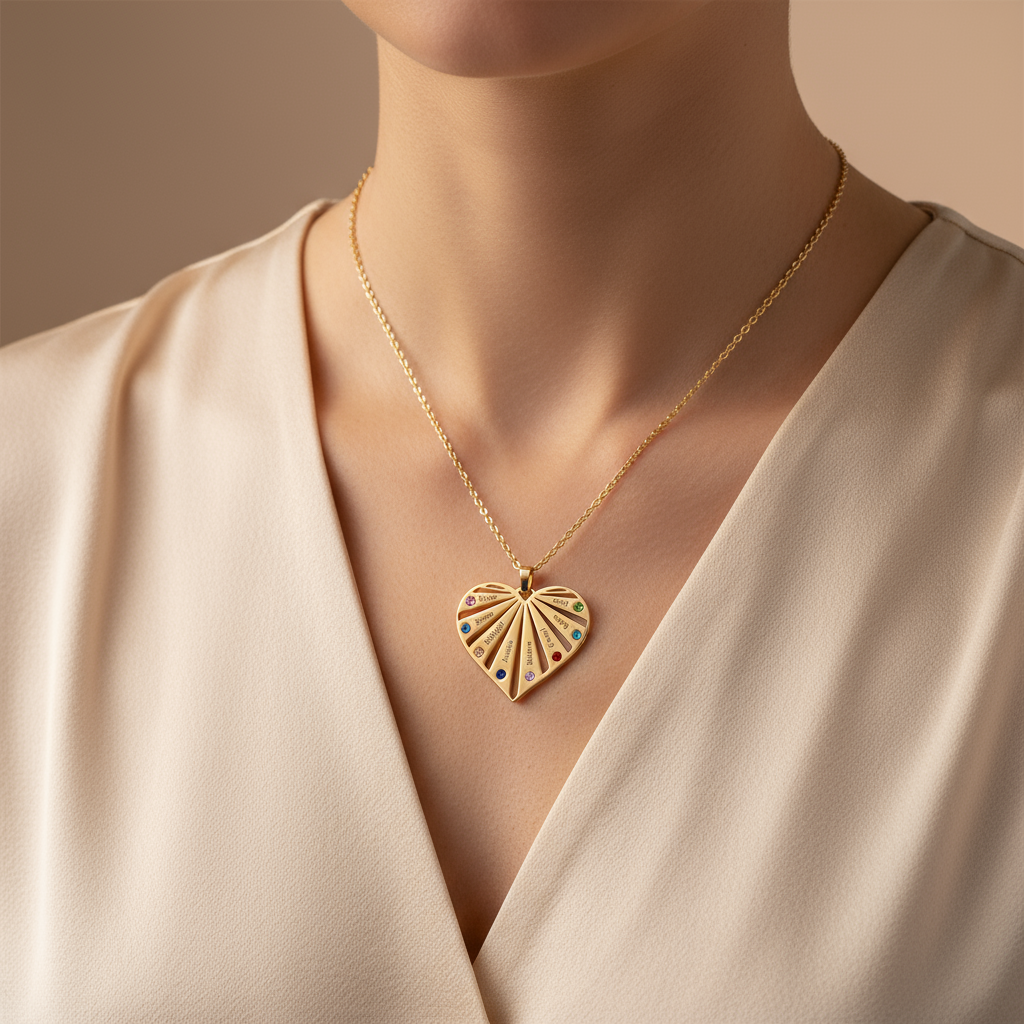 Birthstone Heart Necklace