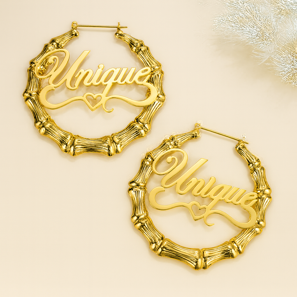 Bamboo Hoop Earrings