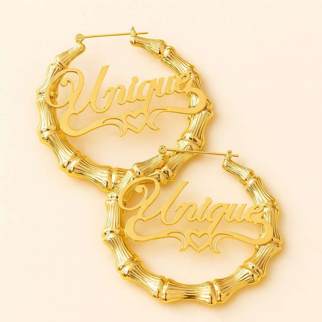 Bamboo Hoop Earrings