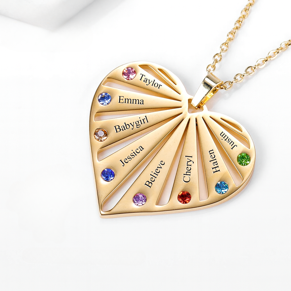 Birthstone Heart Necklace